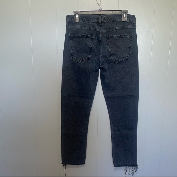 Agolde Toni Mid Rise Straight Jeans in Feral Faded Black Size 28 - Picture 8 of 9